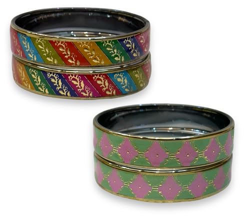 Plane Laminated Glass Bangle For Women (Combo Pack)